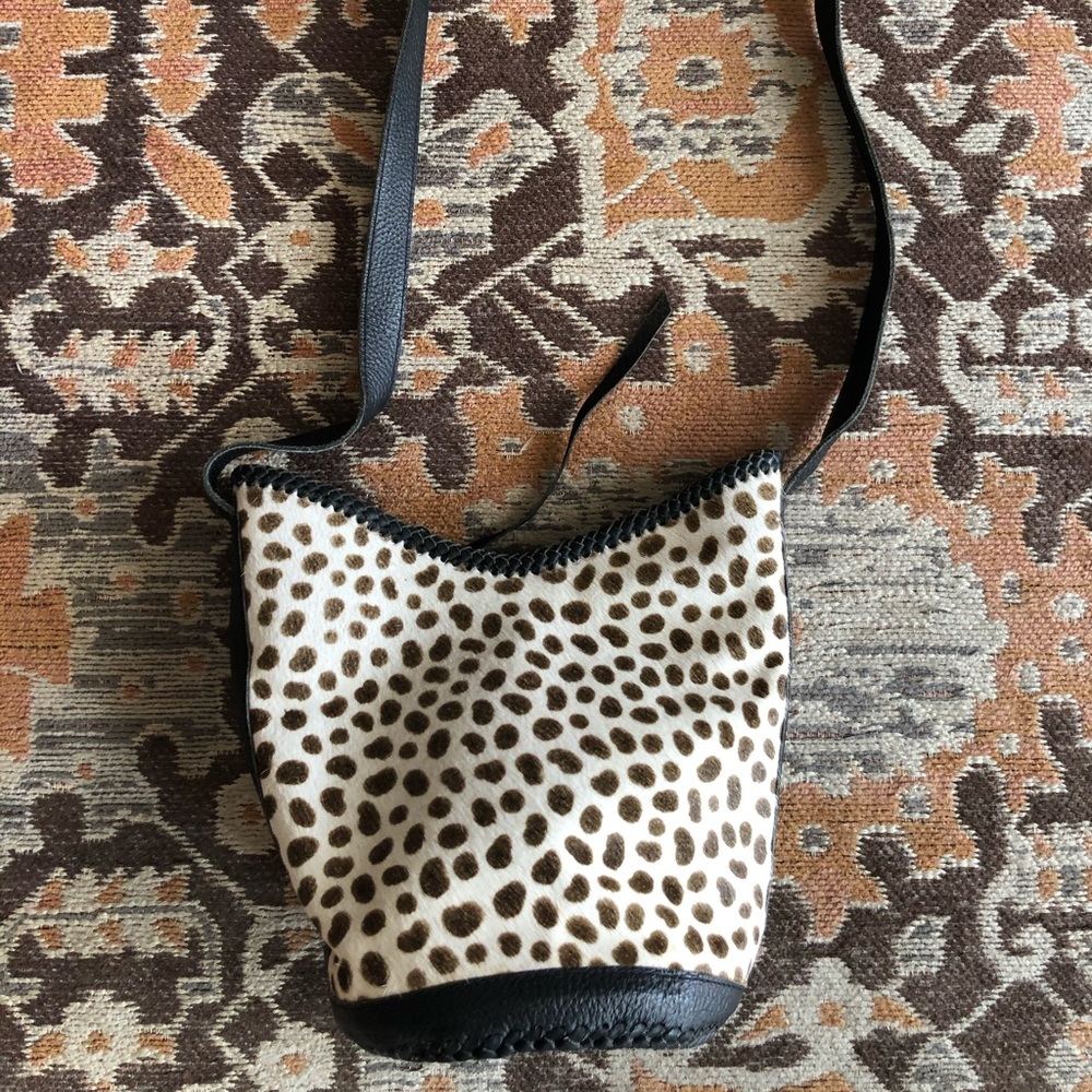 Cleobella calf hair small bucket bag